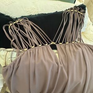 BCBGMaxAzria Soft Taupe Maxi dress